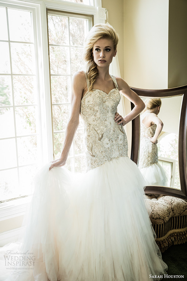 sarah houston 2015 bridal collection sweetheart neckline with strap mermaid wedding dress sloane