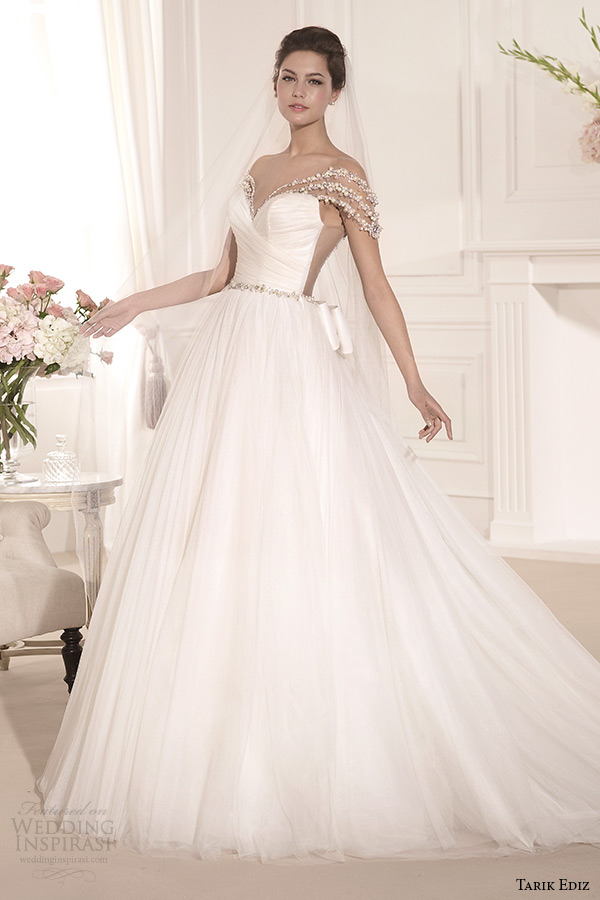 tarik ediz 2014 bridal collection off the shoulder sweetheart a line wedding dress inci