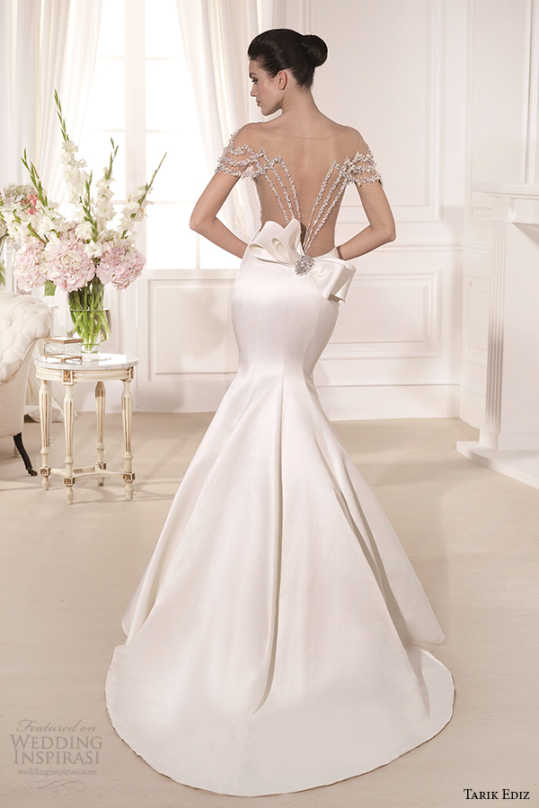 tarik ediz 2014 bridal collection sweetheart trumpet wedding dress back view barbara g1108