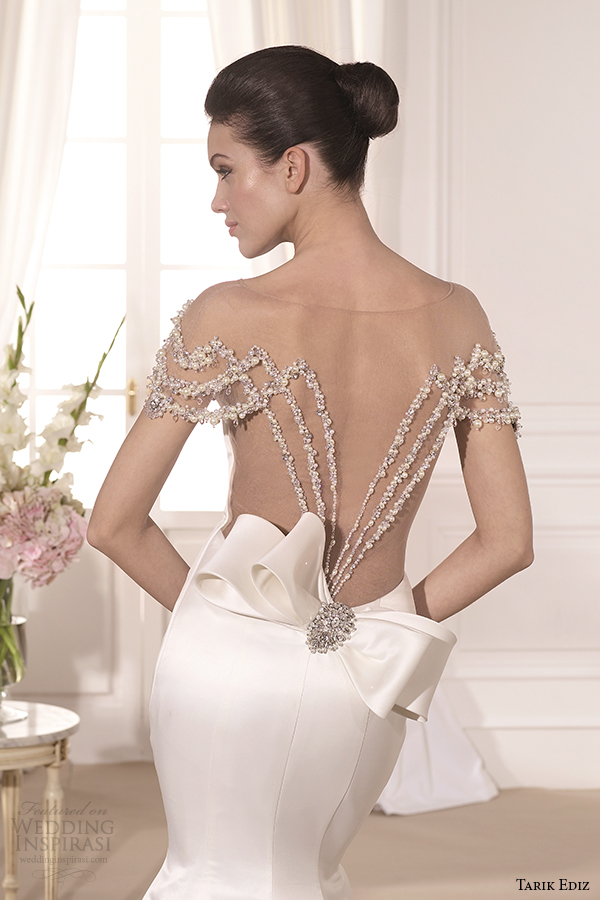 tarik ediz 2014 bridal collection sweetheart trumpet wedding dress back view zoom barbara g1108