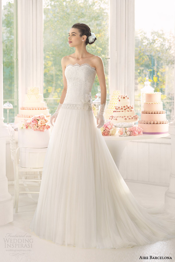 aire barcelona bridal 2015 acacia strapless wedding dress