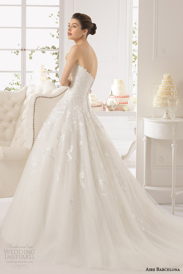 aire barcelona wedding dresses 2015 aydin strapless ball gown