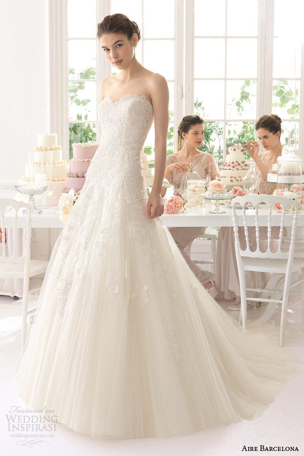 aire barcelona wedding dresses 2015 azad strapless gown