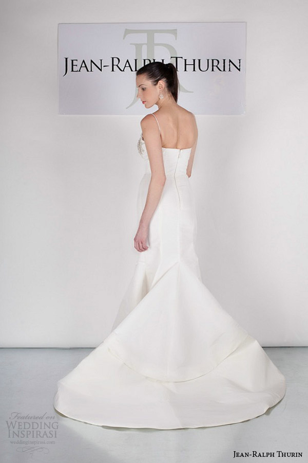 jean ralph thurin bridal spring 2015 jovia mermaid wedding dress straps back view train