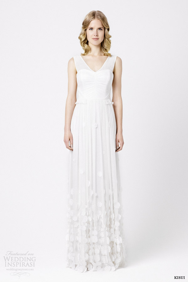 kisui bridal 2015 daisy sleeveless wedding dress