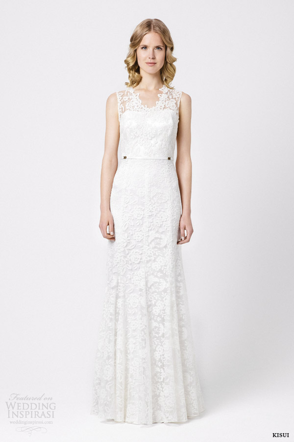 kisui bridal 2015 lilia sleeveless lace wedding dress