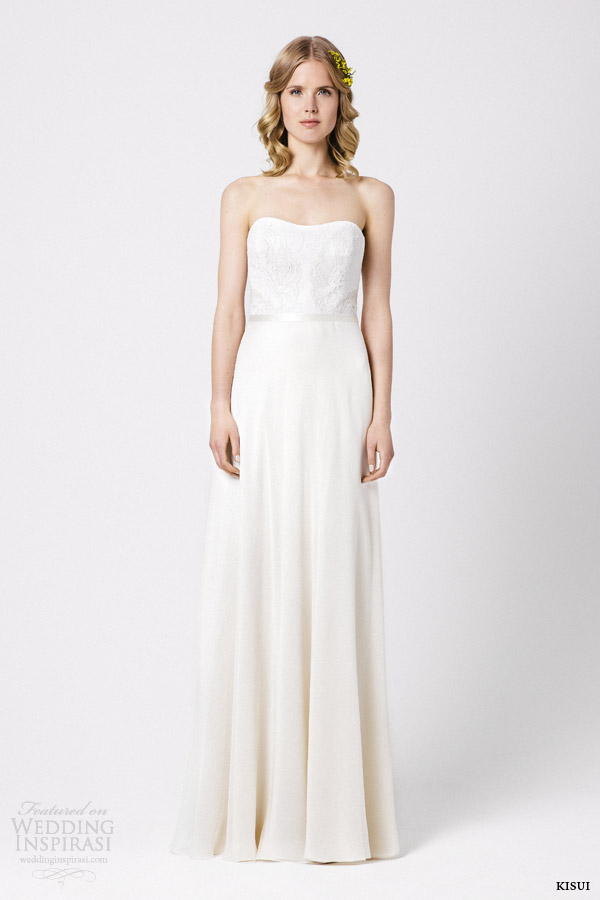 kisui wedding dresses 2015 lunaria strapless gown