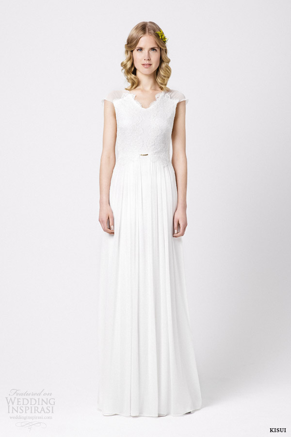 kisui wedding dresses 2015 marguerite cap sleeve gown