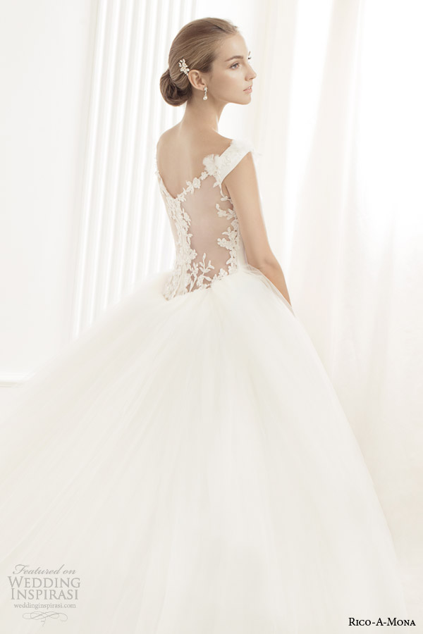 rico a mona off the shoulder wedding dress ball gown illusion back view