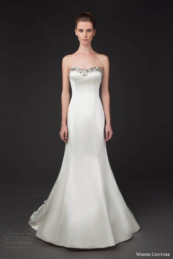 winnie couture bridal 2014 blush label blair strapless wedding drss