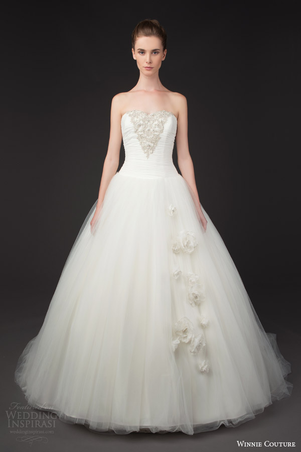 winnie couture bridal 2014 blush label florence strapless ball gown wedding dress