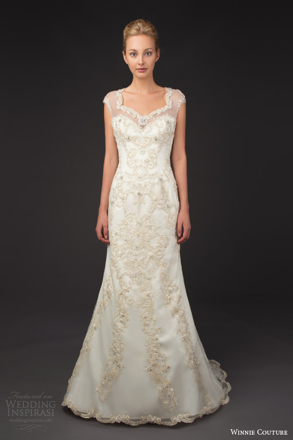 winnie couture bridal 2014 blush label stellina illusion cap sleeve wedding dress