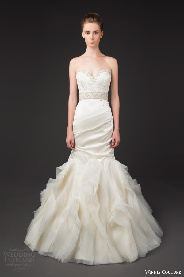 winnie couture bridal 2014 diamond label 3193 gisselle strapless mermaid wedding dress