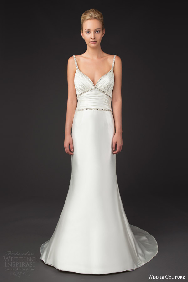 winnie couture bridal 2014 diamond label 3196 venita trumpet wedding dress embellished straps