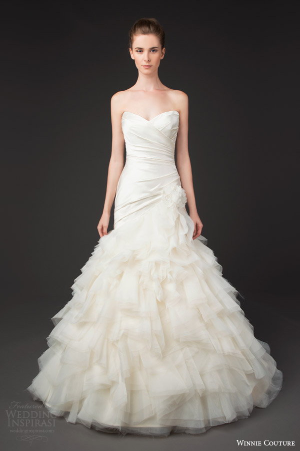 winnie couture bridal 2014 diamond label 3197 bernadette strapless a line wedding dress