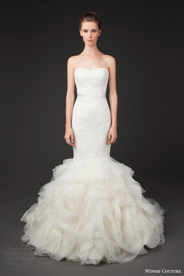 winnie couture bridal 2014 diamond label 3200 annabelle strapless mermaid wedding dress