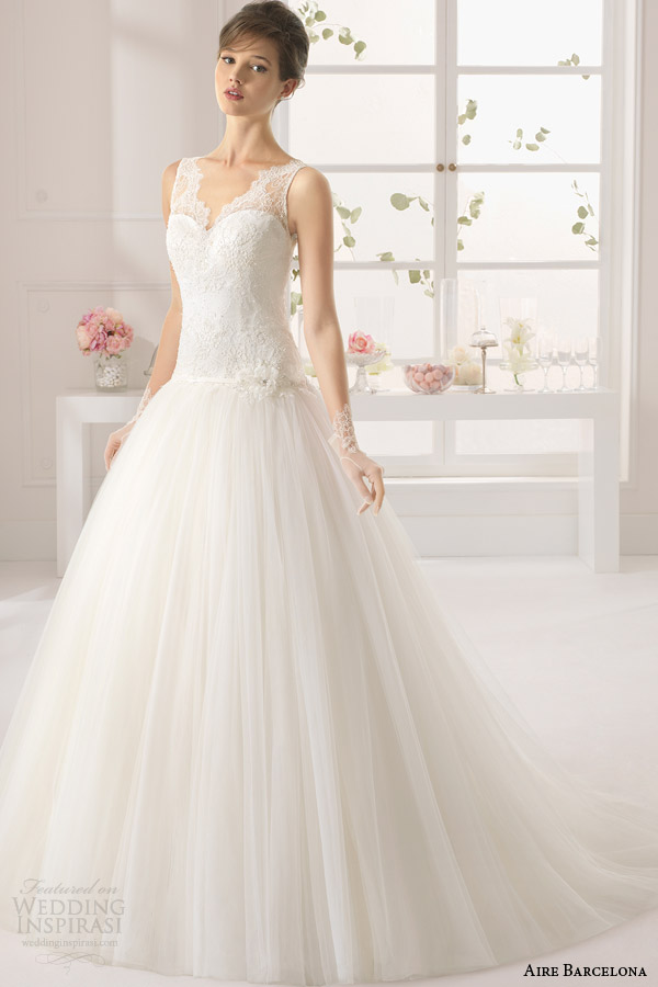 aire barcelona wedding dresses 2015 atlanta sleeveless drop waist wedding dress