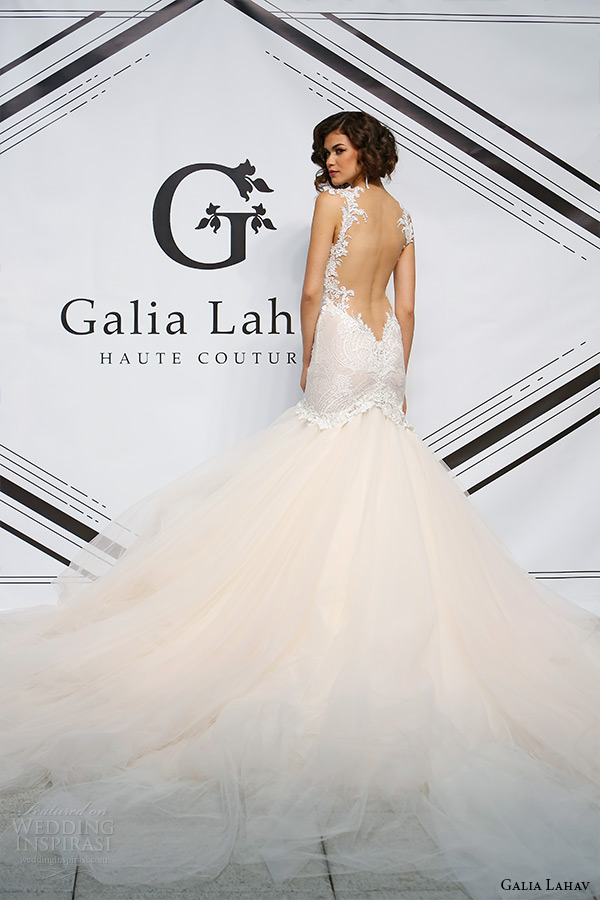 galia lahav fall 2015 bridal bustier sweetheart strap fit flare low cut back wedding dress style joyce back