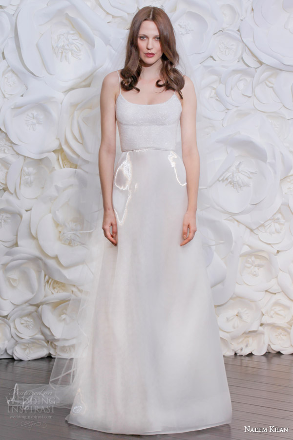 naeem khan bridal fall 2015 iceland wedding dress straps