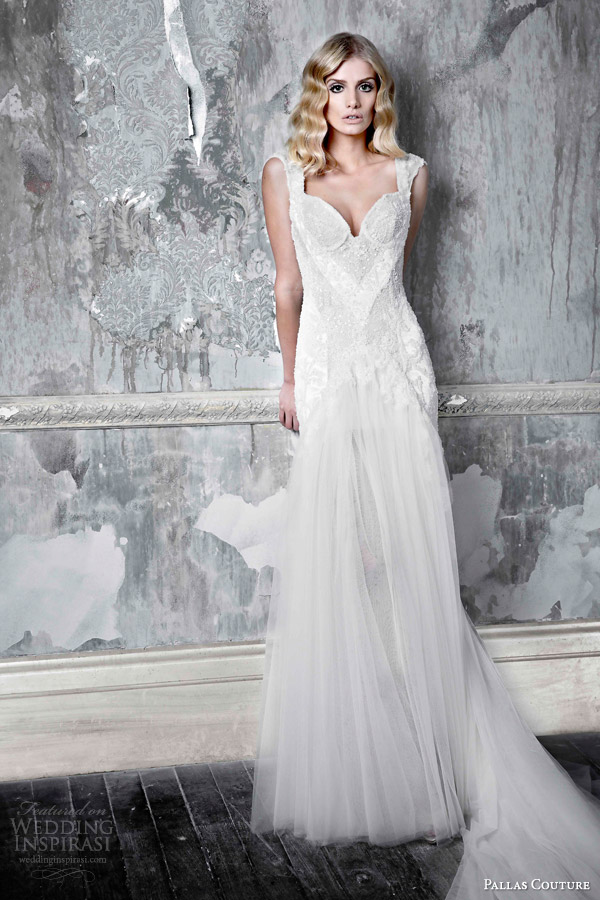 pallas couture wedding dress 2015 idelle french tulle cap sleeve bridal gown sequin beaded lace bodice low back pallas couture wedding dress 2015 idelle french tulle cap sleeve bridal gown sequin beaded lace bodice low back