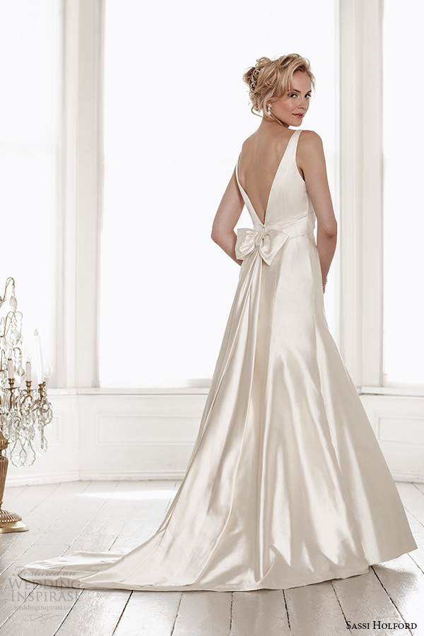 sassi holford wedding dress 2015 bridal signature collection sweetheart neckline with strap low v cut back sheath dress style harper