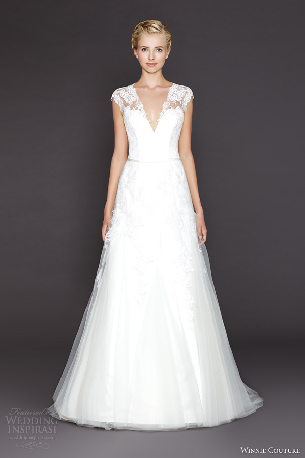 winnie couture fall 2015 daenarys wedding dress with lace cap sleeves