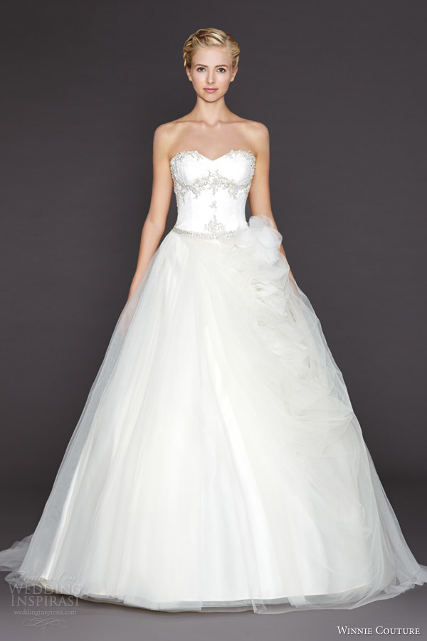 winnie couture wedding dresses fall 2015 olinda strapless ball gown crystal bodice