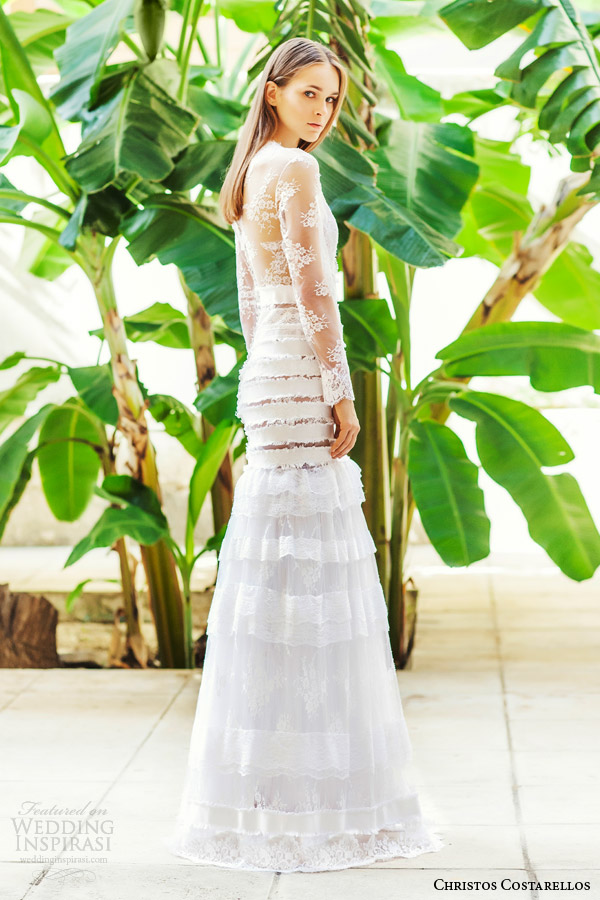 christos costarellos bridal 2015 br15 31 illusion long sleeve wedding dress