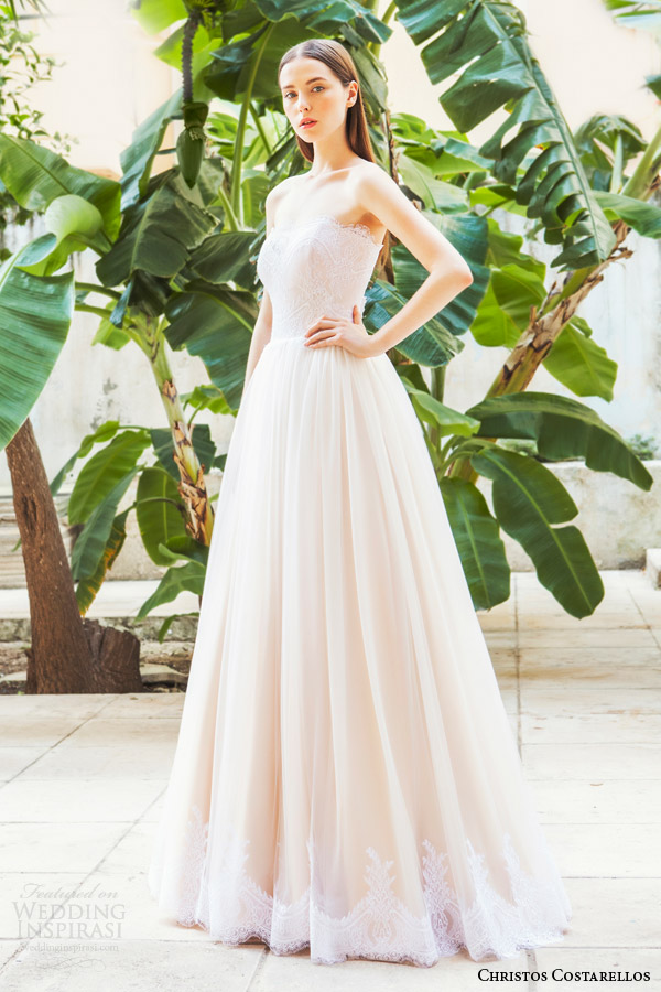 christos costarellos bridal 2015 br15 39 strapless wedding dress