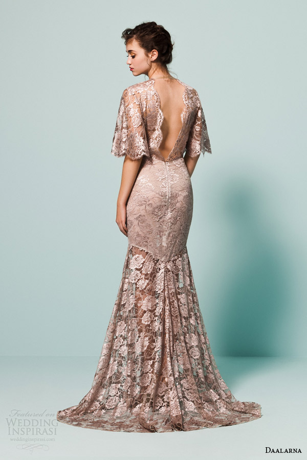 daalarna bridal 2015 pearl flutter cape sleeve metallic taupe colored wedding dress scalloped v back daalarna bridal 2015 pearl flutter cape sleeve metallic taupe colored wedding dress scalloped v back