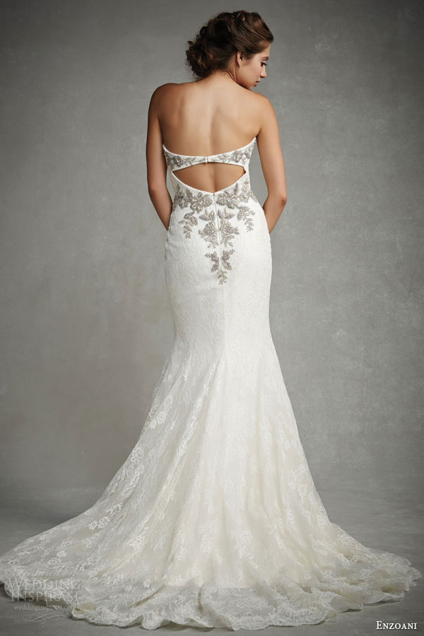 Enzoani 2015 Jocelyn wedding dress with mid back strap