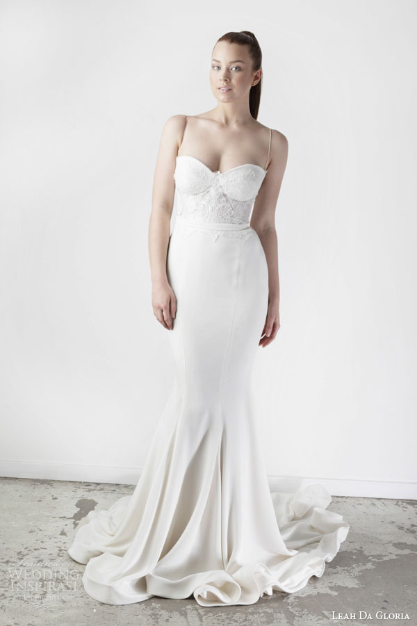 leah da gloria bridal spring 2015 wedding dress spaghetti straps ...