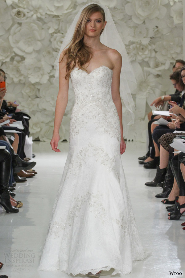 wtoo watters spring 2015 jolene strapless fit flare wedding dress swarovski embellishments