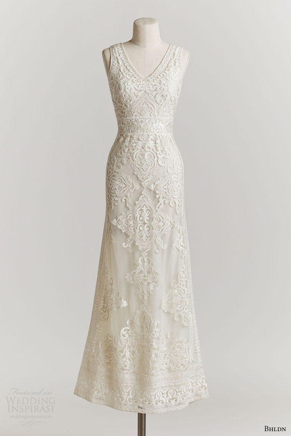 bhldn spring 2015 alhambra lace sleeveless wedding dress soft v neckline