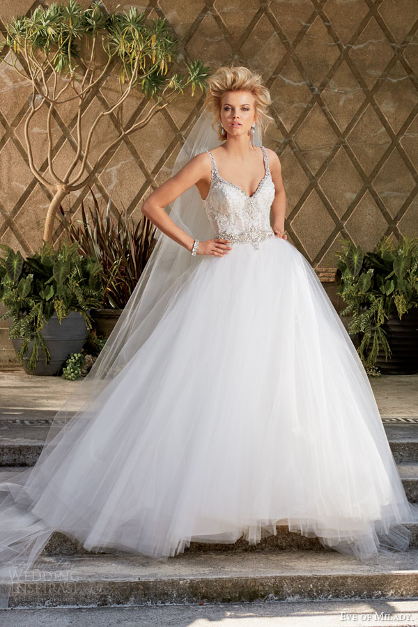 eve of milady fall 2014 2015 sleeveless ball gown wedding dress style 1534