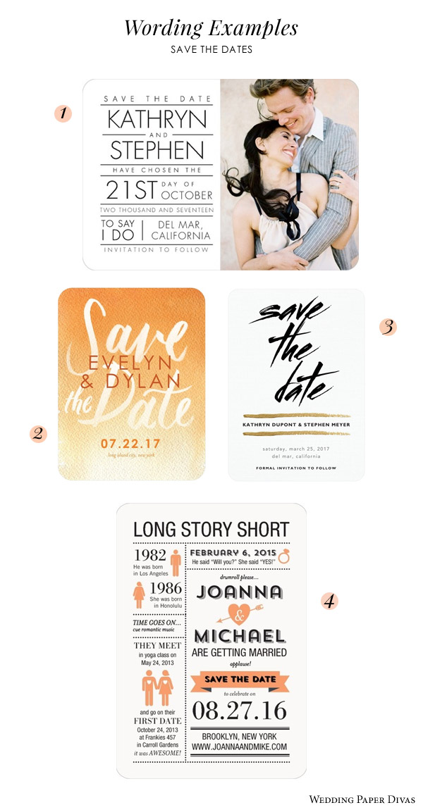 save the date cards wedding invitation wording examples wedding paper divas