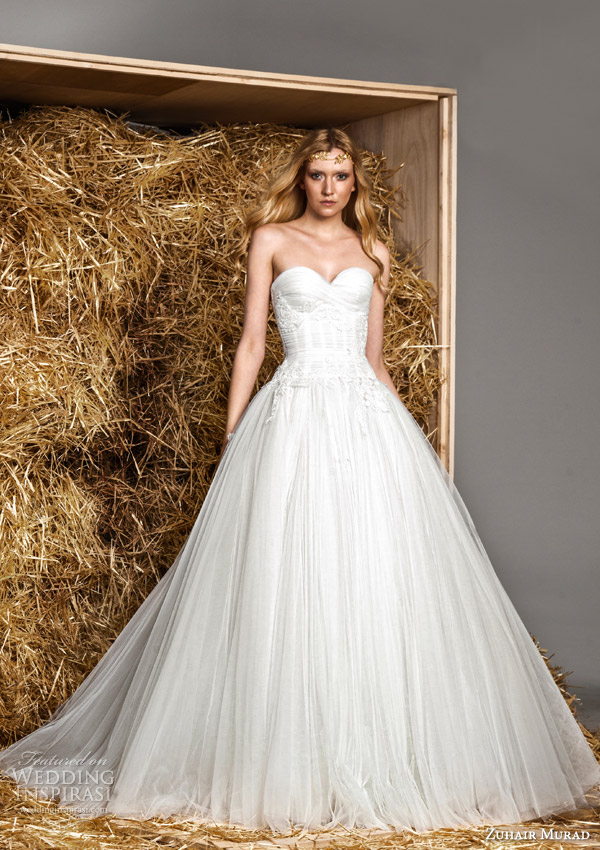 zuhair murad bridal spring 2015 holly strapless sweetheart wedding dress