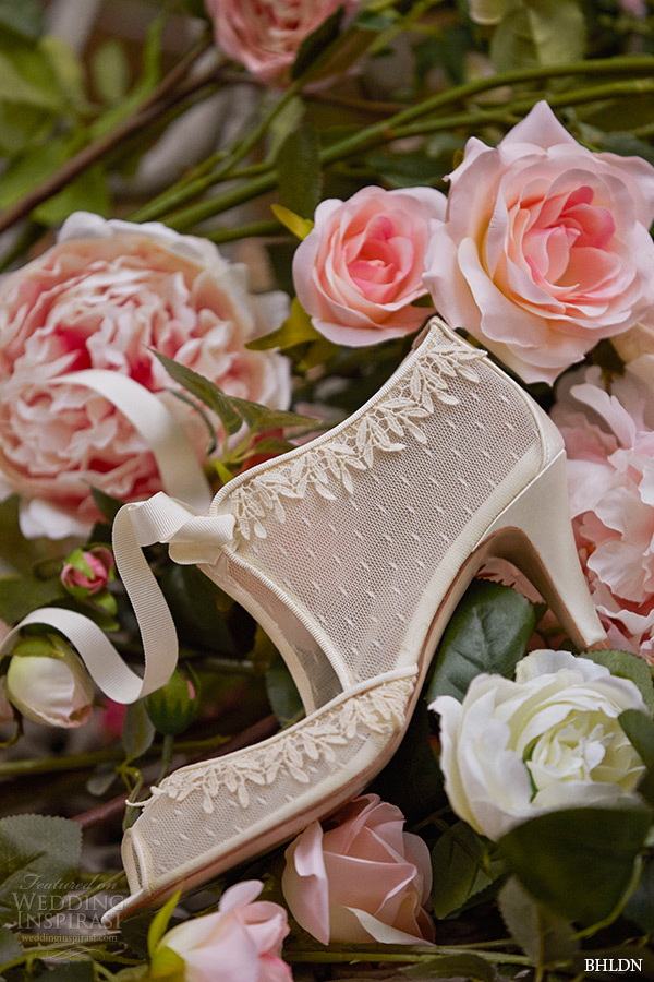 bhldn spring 2015 bridal bohemian satin wrapped medium heel wedding shoes swiss dot botties