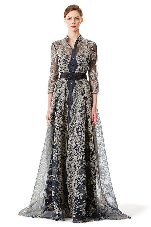 carolina herrera prefall 2015 dresses lace gown