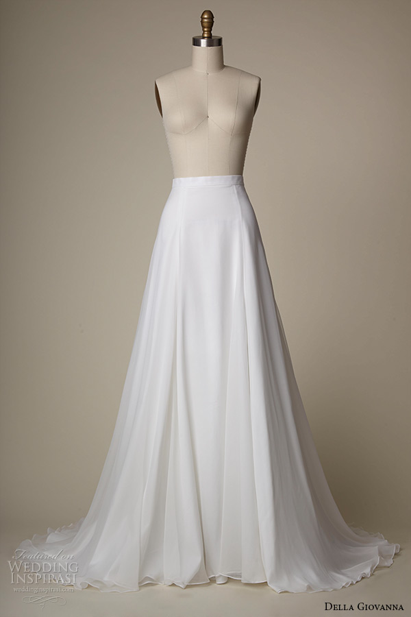 della giovanna wedding dress 2015 bridal silk chiffon a line skirt quinn