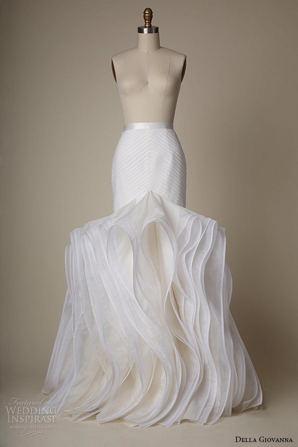 della giovanna wedding dress 2015 bridal silk chiffon fluted mermaid skirt with organza ruffles nicole