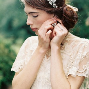 enchanted atelier liv hart bridal jewelry wedding accessories swarovski crystals floral and leaft headband headpiece dauphine