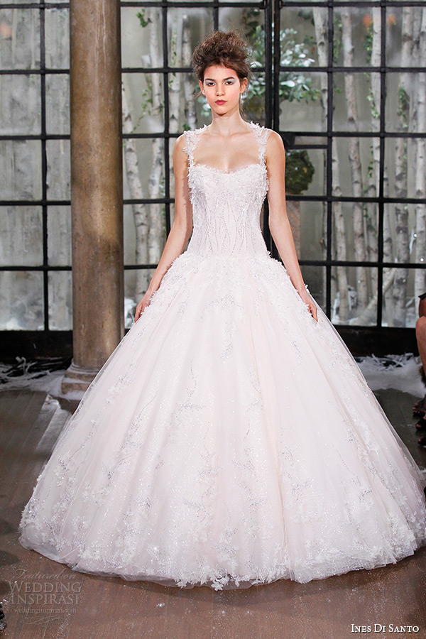 ines di santo fall winter 2015 couture wedding dress semi sweetheart neckline corset bodice bridal ball gown marseilles