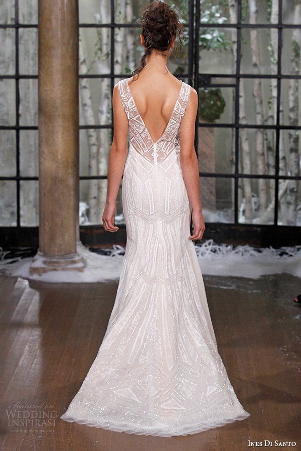 ines di santo fall winter 2015 couture wedding dress sleeveless deep sweetheart neckline seville back