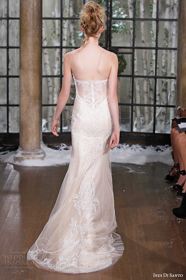 ines di santo fall winter 2015 couture wedding dress strapless sweetheart neckline mermaid bridal gown lisbon back