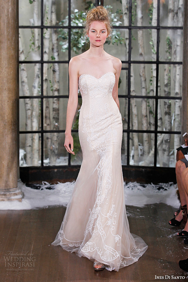 ines di santo fall winter 2015 couture wedding dress strapless sweetheart neckline mermaid bridal gown lisbon