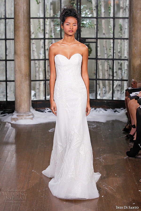 ines di santo fall winter 2015 couture wedding dress strapless sweetheart neckline mermaid bridal gown varna