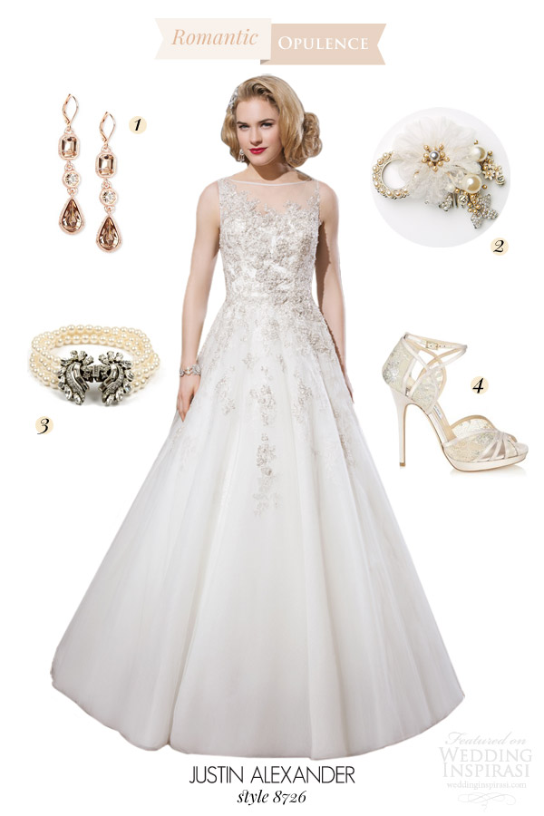 justin alexander bridal 8726 strapless ball gown wedding dress rose gold board