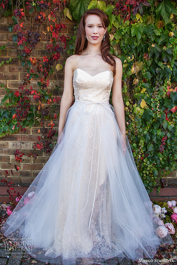 margo stankova 2015 bridal wedding dresses strapless sweetheart neckline shell pink lace silk organza tullet net wedding gown roselette margo stankova 2015 bridal wedding dresses strapless sweetheart neckline shell pink lace silk organza tullet net wedding gown roselette