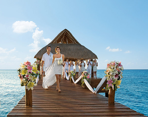 secrets resorts spas aura cozumel mexico beach destination wedding gazebo sea